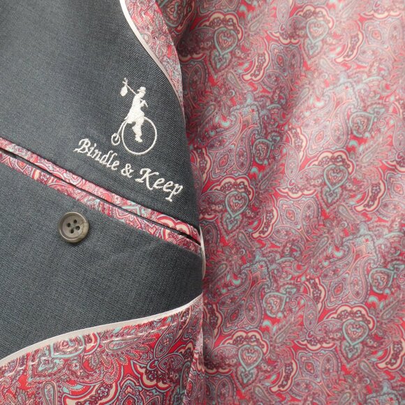 Bindle & Keep Bespoke 2-Piece Suit Steel Blue LGBTQ *Read for Size* - Picture 2 of 16